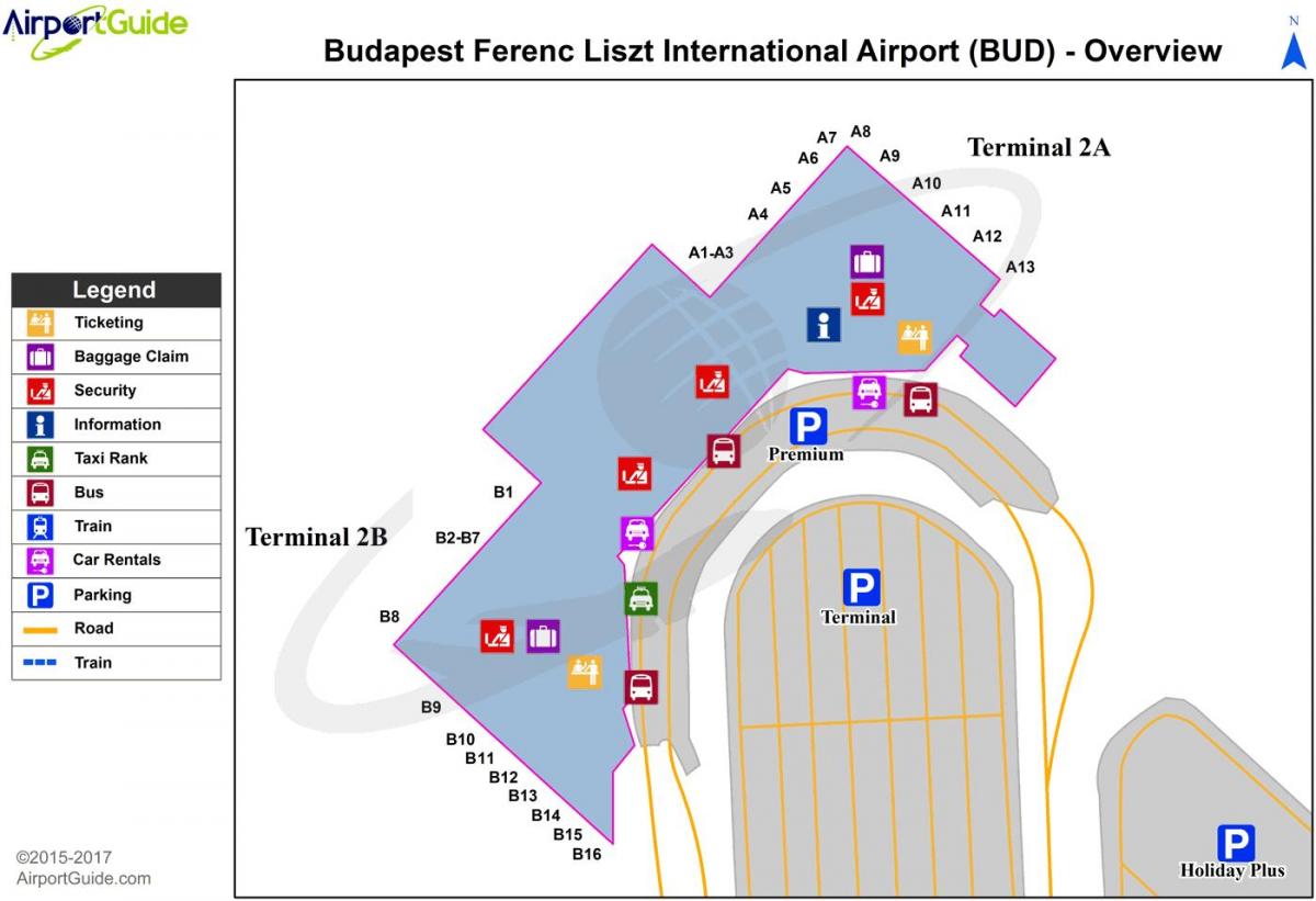 o aeroporto de budapeste mapa terminal 2a
