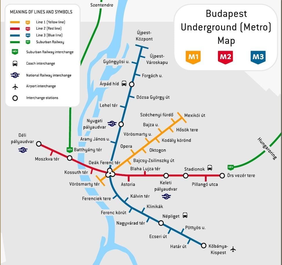 eléctrico 2 mapa de budapeste