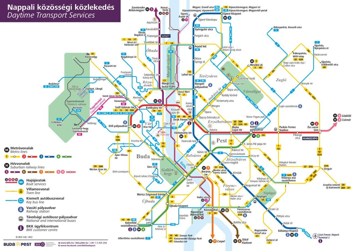 ônibus mapa de budapeste