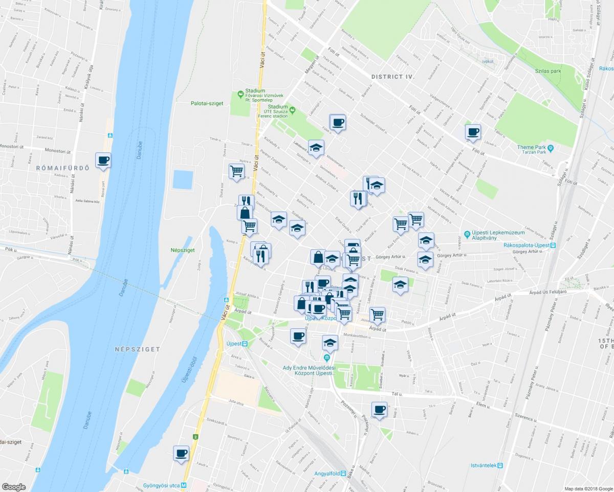 mapa de budapeste restaurantes