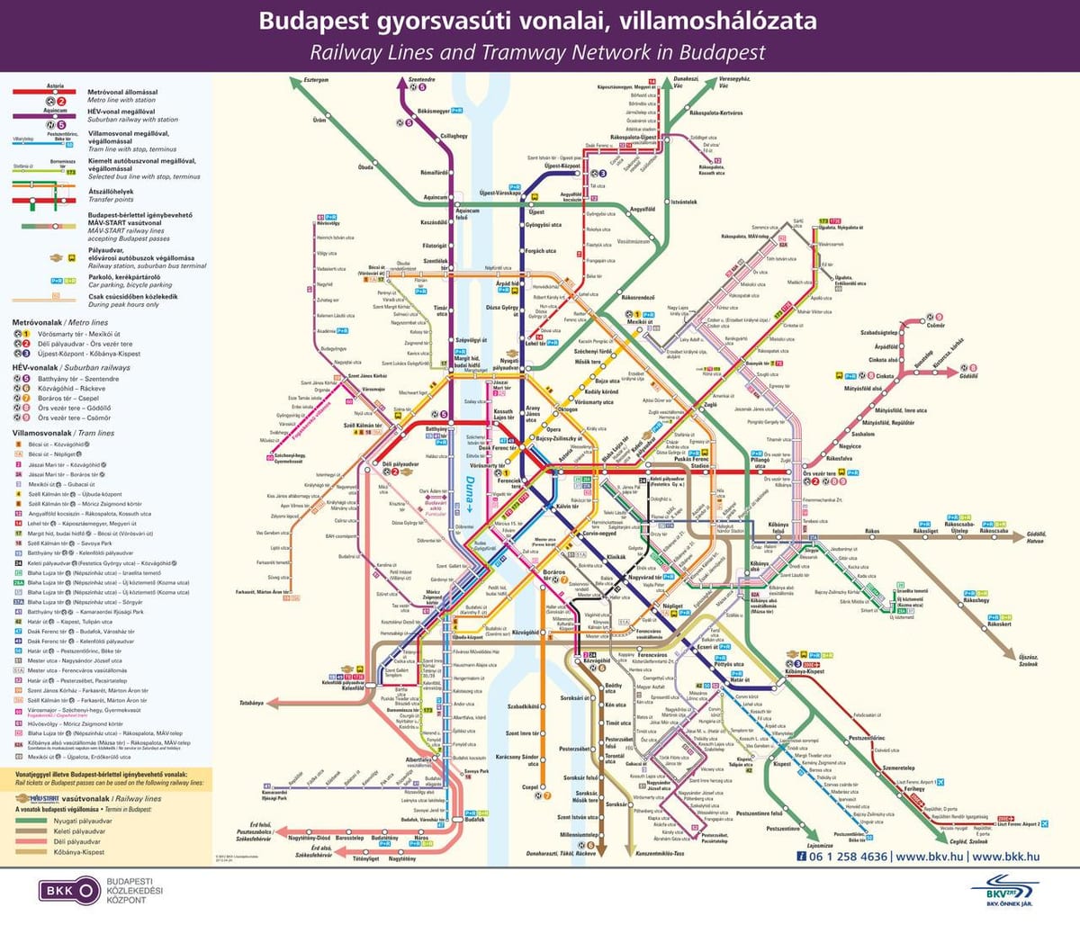 budapeste pública de trânsito mapa