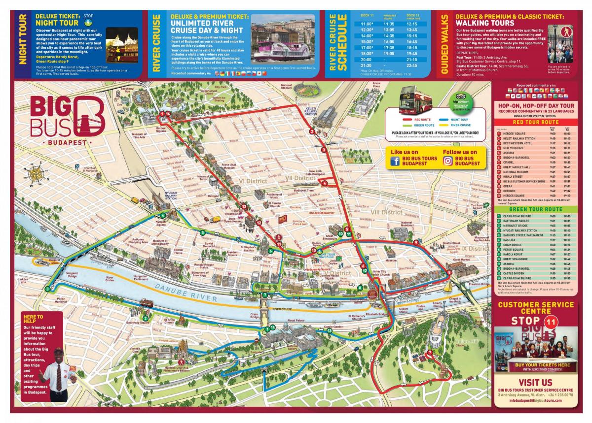 budapeste big bus tour mapa
