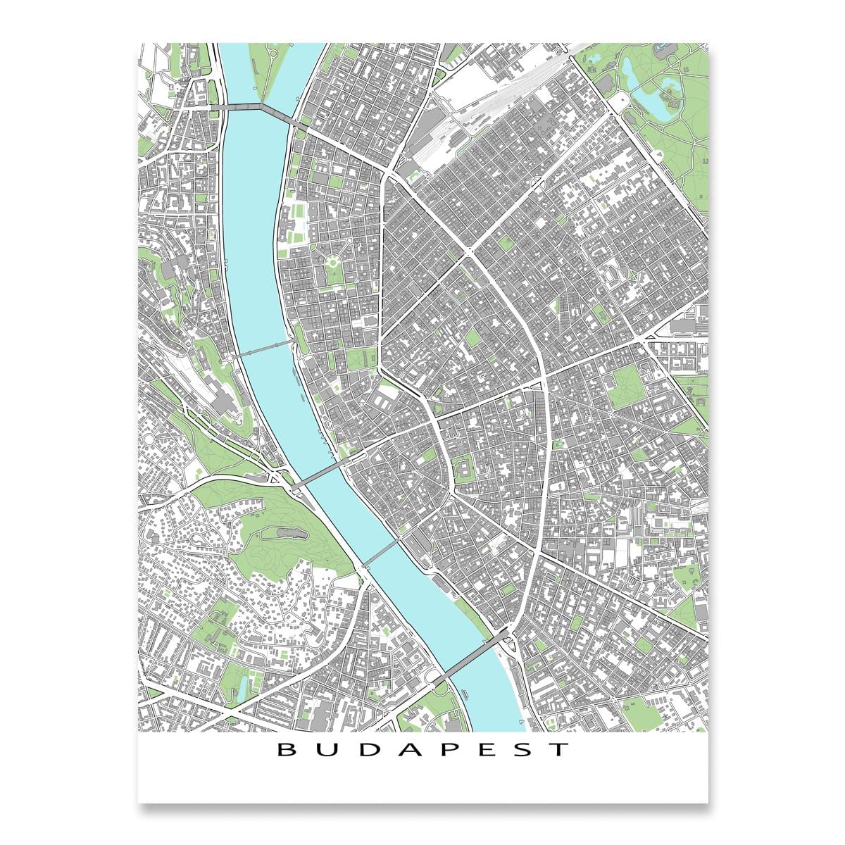 mapa de budapeste mapa de impressão