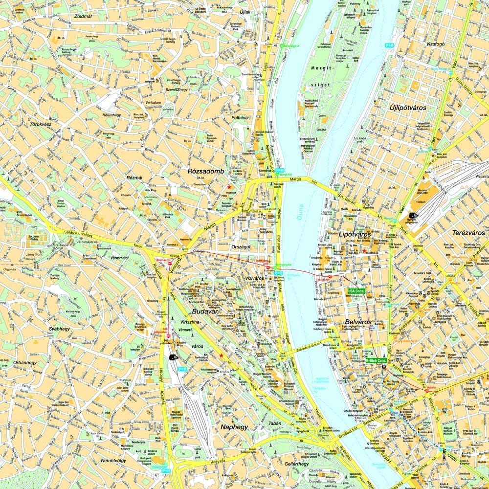 budapest center mapa