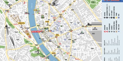 Passeio a pé do mapa de budapeste