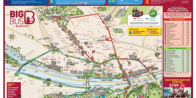 Budapeste big bus tour mapa
