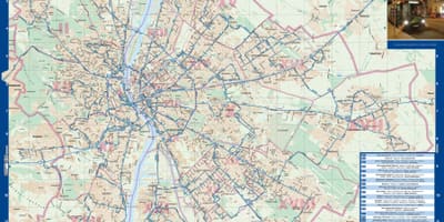 Budapeste noite mapa de ônibus
