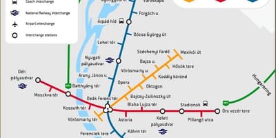 Eléctrico 2 mapa de budapeste