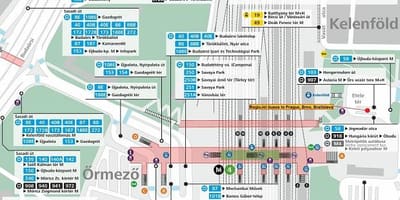 Mapa de budapeste kelenfoe estação