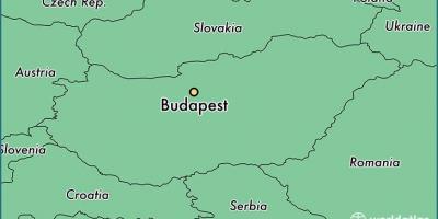 Mapa de budapeste e nos países vizinhos