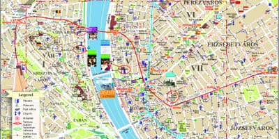 Pragas hungria mapa turístico