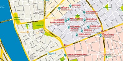 Mapa da ruína barras de budapeste