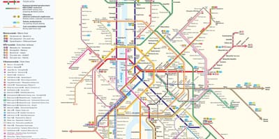 Budapeste pública de trânsito mapa