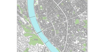 Mapa de budapeste mapa de impressão